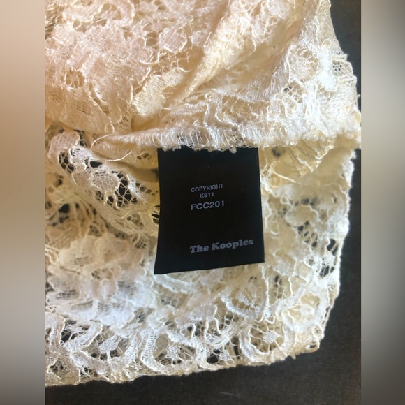 The Kooples Cream Lace Top- Size Small - Picture 4 of 4